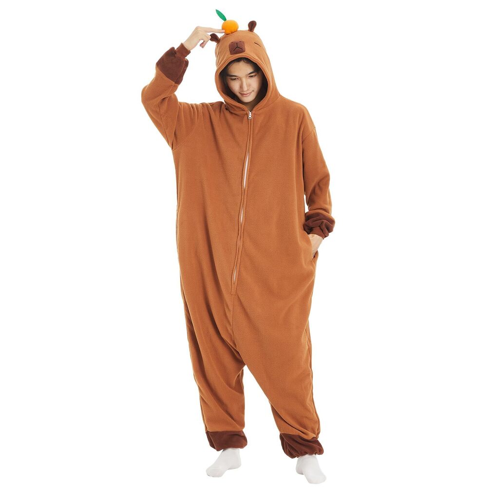 3201 Adult Onesie Clownfish Costume Unisex Halloween Cosplay Plush Animal